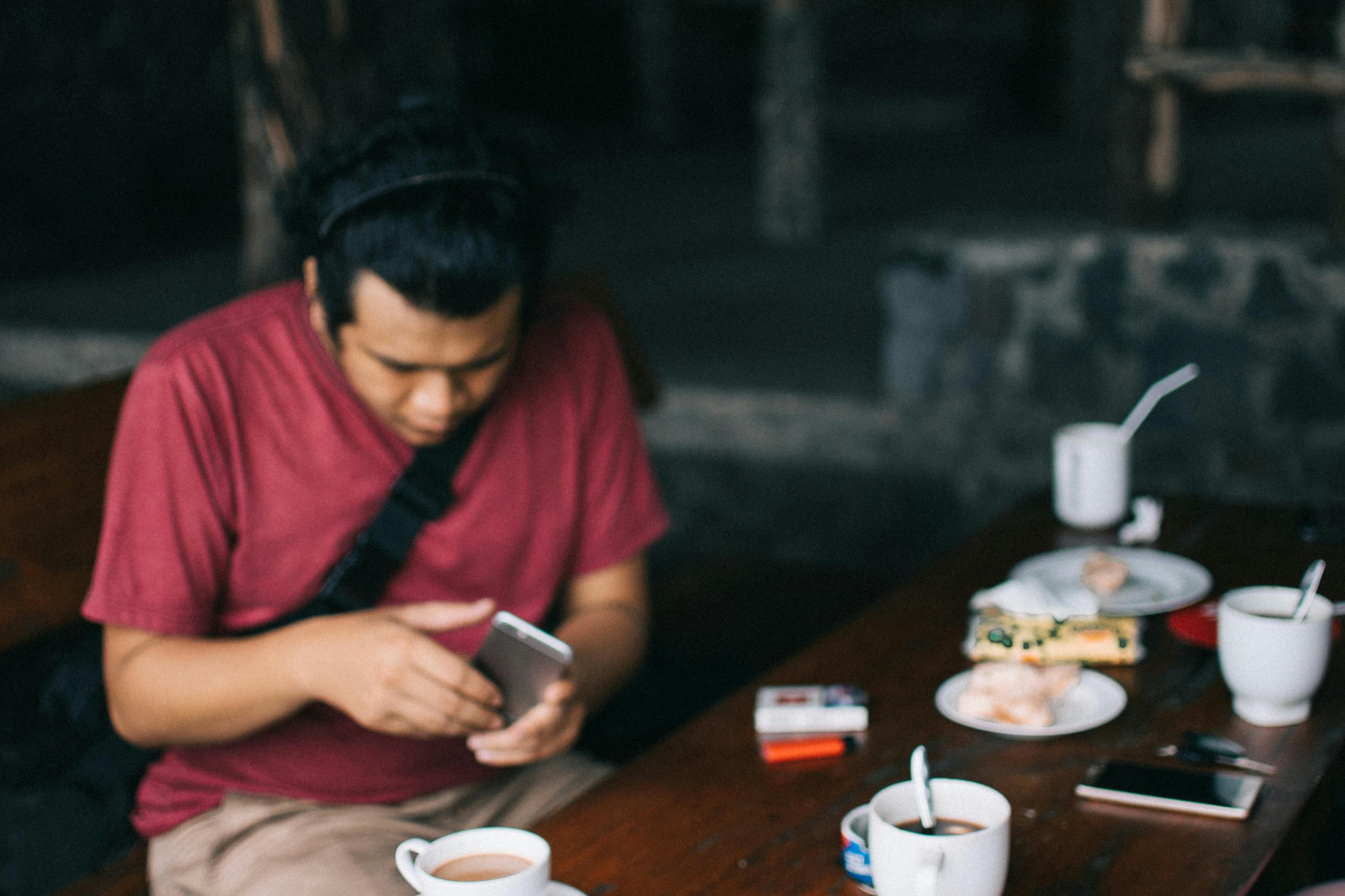 cozy cafe interior with people relaxing